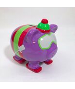 Purple Green Red Piggy Coin Bank 7.75x7x6 inches - €15,18 EUR