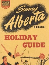 Sunny Alberta Holiday Guide 50s Canada Vintage Travel Brochure 1956 Booklet - £7.97 GBP