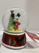 New Ruz Disney Mickey Mouse Snow Water Globe Happy Holidays Music Christmas 2019 - £17.87 GBP