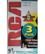 RCA T-120H VHS Video Cassette 120-Minutes (3-Pack) Blank Tapes Standard ... - £10.10 GBP