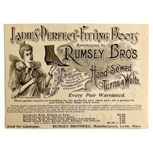 Rumsey Bros Ladies Boots 1894 Advertisement Victorian Footwear 2 ADBN1yy - £15.06 GBP
