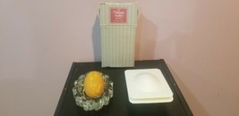 Vtg Avon Ultra Crystal Collection Soap Dish w/ Bar of Timeless Soap  - £11.84 GBP