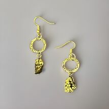 Handmade Gold Toned 18k Gold Plated Dangle Drop Earring Affordable Gifts... - $9.90