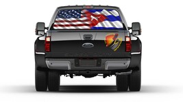 American and Cuban Flag Rear Window Graphic Perforated Decal Vinyl Stick... - £38.13 GBP