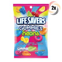 2x Bags Lifesavers Gummies Neons Assorted Flavor Candy 7oz | Fast Shipping! - £11.21 GBP