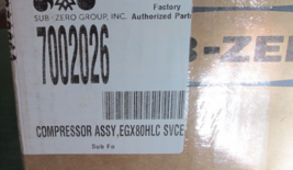 SUB-ZERO REFRIGERATOR - COMPRESSOR ASSEMBLY - OEM 7002026 - NEW! - $269.99