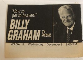 Billy Graham Special Tv Guide Print Ad How To Get To Heaven TPA18 - £4.66 GBP