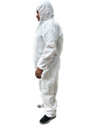 10Pk Disposable Protective Coverall w/Hood Elastic Cuff Painting working... - €28,74 EUR