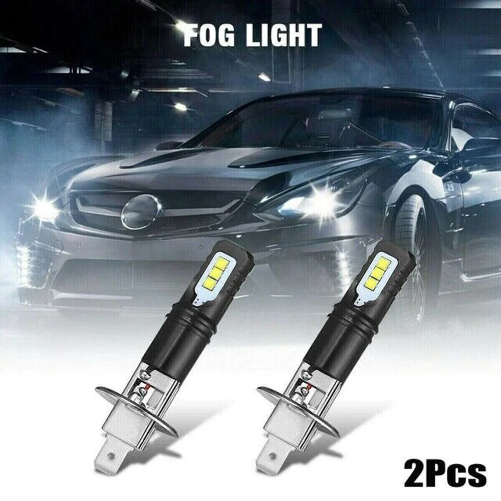 2Pcs H1 H3 LED Car Fog Light 2525 Chips Super Bright 12000LM LED Bulb Auto - £15.74 GBP