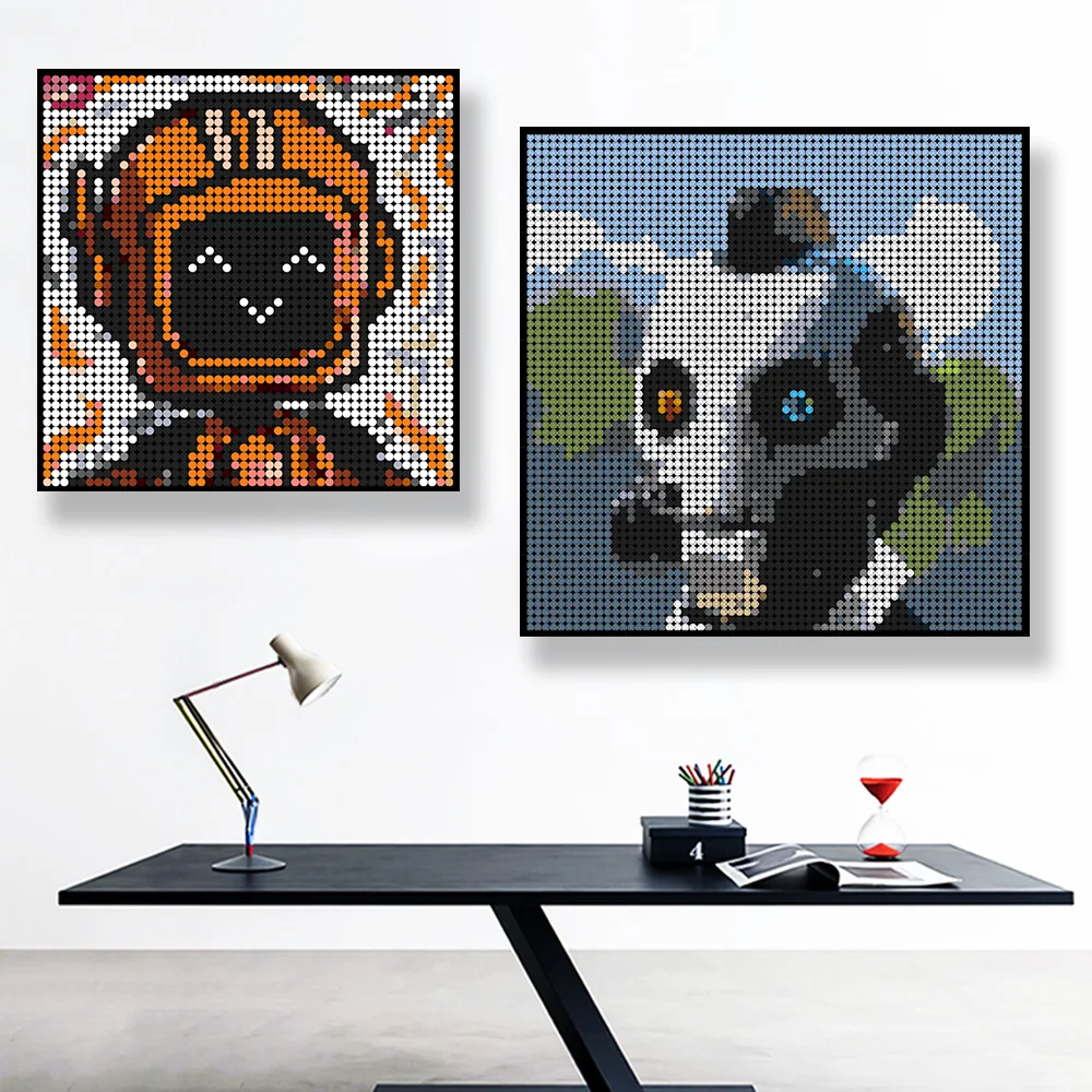 Cartoon Movie Mosaic Love Death Robot Pixel Art Bricks MOC Building Blocks MOC - £84.86 GBP+