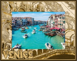 Venice Italy Laser Engraved Wood Picture Frame Landscape (4 x 6)  - £24.08 GBP