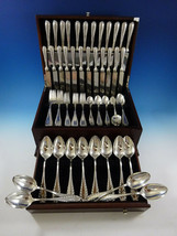 Victoria by Shiebler Sterling Silver Dinner Flatware Set For 12 Service 84 Pcs - £5,935.21 GBP