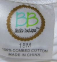 Blanks Boutique White Long Sleeve Empire Waist Ruffle Dress Size 18M image 6