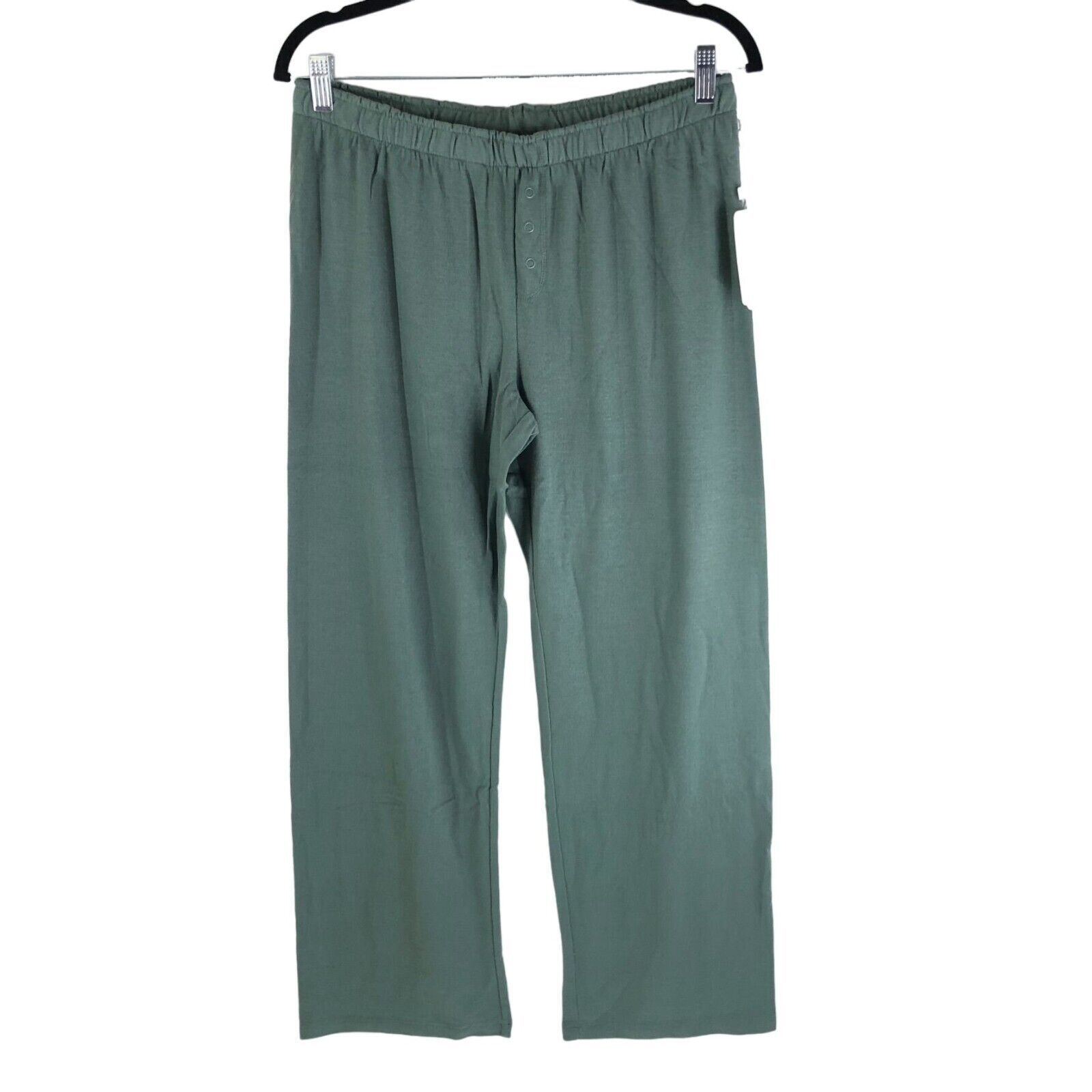 Primary image for PJ Salvage Womens Pajama Lounge Pants Faux Button Fly Green XS