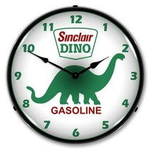 Sinclair Dinosaur Dino Gasoline LED Clock Garage Oil Man Cave Lighted Nostalgic - £187.92 GBP