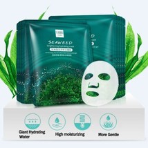 20 Seaweed Sheet Mask, Daily Face Mask Hyaluronic Acid to Smooth and Purify Skin - £15.81 GBP