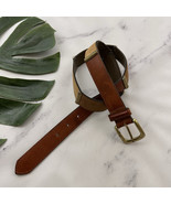 Fossil Womens Vintage Y2k Suede Leather Belt Size L Brown Tan Brass Trim - €20,38 EUR