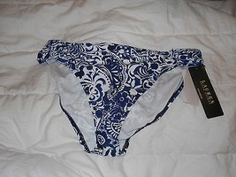 Lauren Ralph Lauren New Womens Indigo Bikini Bottoms Bathing Suit 12 NWT - £30.38 GBP