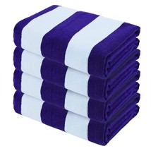 4-Pack Large Microfiber Beach Towels Set (Navy, 30&quot; X 60&quot;), Quick Dry, C... - $50.99