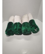 Golf Club Head Covers Kelly Green &amp; White Driver 1, 3, 5,  X Fuzzy Plush... - $24.74