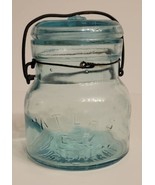 Atlas EZ Seal Canning Jar with Glass Lid and Wire Bail Sky Blue - £38.04 GBP