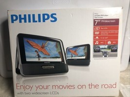 Philips Dual PD7012 Portable DVD Player 7&quot; LCD Screens Car/Auto/RV MP3 /Tested - £55.50 GBP