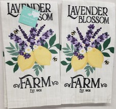 2 Same Dual Cotton Kitchen Towels (16&quot;x26&quot;) Lavender Flowers Blossom,Lemons,Ritz - £12.65 GBP