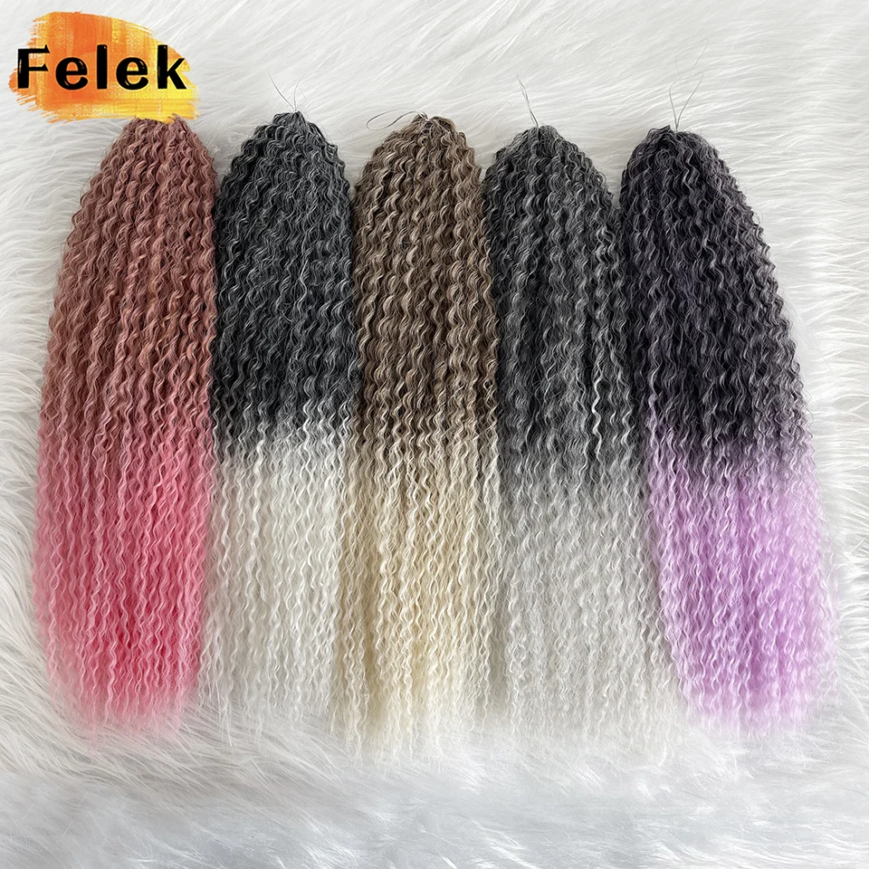 Synthetic Brazilian Crochet Braids Hair For Women African Curls Kinky Curly - £3.96 GBP+