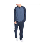 Orvis Men’s 2-Piece Long Sleeve Tee Pants W Drawcord Lounge Set Blue Medium - £27.97 GBP