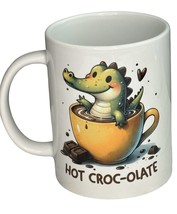 Hot Croc-Olate White Ceramic Coffee Mug New - $13.00