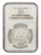 1879-S $1 NGC AU58 (Reverse of 1878) - £385.32 GBP