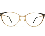 Faberge Eyeglasses Frames KF 1812 Col 02 Gold Sparkly Marble Cat Eye 54-... - $140.03