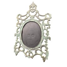 Vtg antique wrought Iron Oval Photo Frame - £25.08 GBP