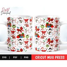 Cricut Mug Press Svg, Christmas Mug Press Sublimation Infusible Ink Sheet - £3.10 GBP
