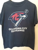 Oklahoma City RedHawks T Shirt Medium Vintage Thrashed - $22.93