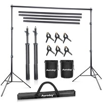 Backdrop Stand, 8.5X10Ft Adjustable Photo Backdrop Stand For Parties, He... - £72.12 GBP