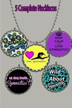 Gymnastics  necklaces necklace party favors loot bag birthday 5 Piece Set - $7.91