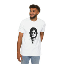 John Lennon Portrait Unisex Cotton T-Shirt - Black and White Photo Tee - £21.88 GBP+