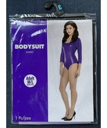 Shiny Purple L/S Novelty Bodysuit For Costume Accessory Accent CosPlay M... - $11.99