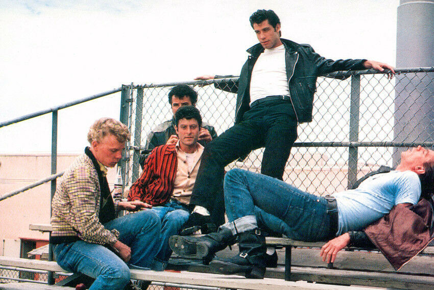 John Travolta As Danny Zuko And Jeff Conaway As Kenickie Grease 11x17 Poster