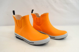 Vero Moda Andrea Rain Boots Women&#39;s US Size 8 Orange Rubber Ankle Boots - £34.60 GBP