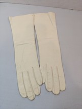 Vintage Van Raalte Real Kid Leather Long Gloves For Women Silk Lined - C... - £13.23 GBP