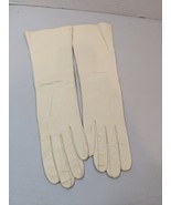 Vintage Van Raalte Real Kid Leather Long Gloves For Women Silk Lined - C... - £13.29 GBP