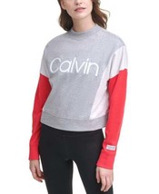Calvin Klein Womens Activewear Performance Colorblocked Active Sweatshirt,Large - £35.55 GBP