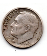 1962 D Roosevelt Dime - Silver Moderate Wear - $10.00