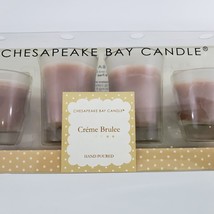 Chesapeake Bay Scented Hand Poured Wax Candles 8 Creme Brulee  NEW Box - £23.92 GBP