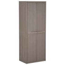 vidaXL Large Outdoor Brown Polypropylene Storage Cabinet, Waterproof - $6,812.88 MXN