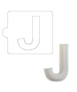 J Letter Alphabet Stencil And Cookie Cutter Set USA Made LSC107J - £3.98 GBP