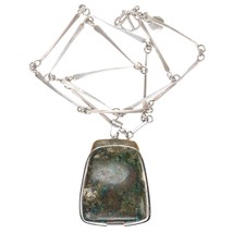 Karl Heinz Stittgen (1930 - 2023) 18k/Sterling chrysocolla pendant/necklace - $1,236.51