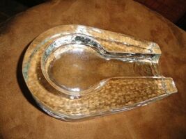 Art Deco heavy glass cigar ashtray. Measures 7.5"  L  x  5"  W x  1.5' H image 12